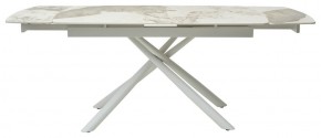 Стол RIVOLI 140 GLOSS LUXURY PANDORA SOLID CERAMIC / WHITE, ®DISAUR в Соликамске - solikamsk.mebel24.online | фото 3