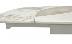 Стол RIVOLI 140 GLOSS LUXURY PANDORA SOLID CERAMIC / WHITE, ®DISAUR в Соликамске - solikamsk.mebel24.online | фото 4