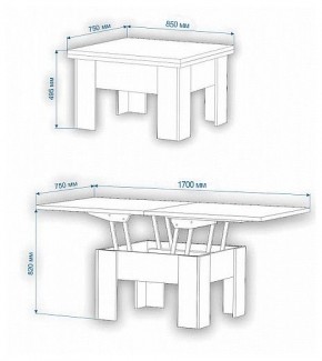 Стол-трансформер Нобиле СТр-1+ко в Соликамске - solikamsk.mebel24.online | фото 2