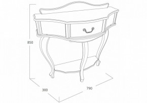 Стол туалетный Джульетта в Соликамске - solikamsk.mebel24.online | фото 2