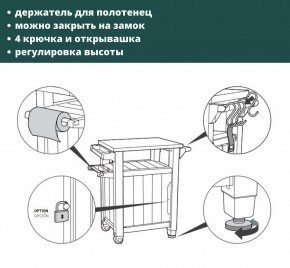 Столик для барбекю 105л (Unity 105L) коричневый в Соликамске - solikamsk.mebel24.online | фото 5