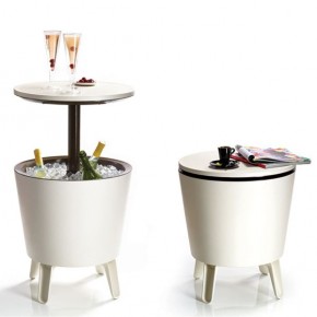 Столик-холодильник COOL BAR крем-шоколад в Соликамске - solikamsk.mebel24.online | фото 1