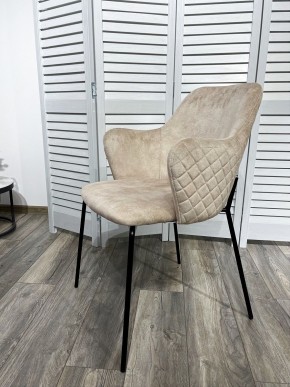 Стул AMARETTO VBP206 античный светло-бежевый, велюр без пальчикового эффекта /черный каркас, М-City в Соликамске - solikamsk.mebel24.online | фото 7
