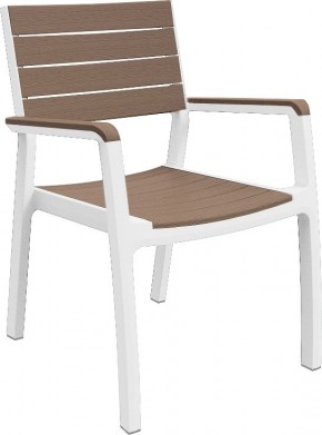 Стул c подлокотниками Гармония (Harmony armchair) белый-капучино в Соликамске - solikamsk.mebel24.online | фото 2