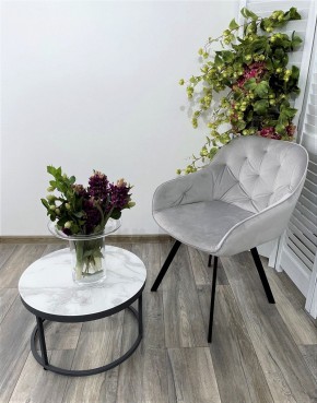 Стул GALE 360 град. поворот. BLUVEL-03 LIGHT GREY, велюр/ черный каркас, М-City в Соликамске - solikamsk.mebel24.online | фото 6