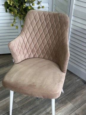 Стул HERMAN 360 град. БЕЖЕВЫЙ #5, велюр / белый каркас М-City в Соликамске - solikamsk.mebel24.online | фото 5