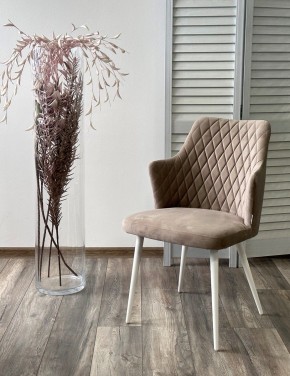 Стул HERMAN 360 град. ЛАТТЕ #25, велюр / белый каркас М-City в Соликамске - solikamsk.mebel24.online | фото 2
