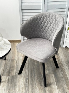 Стул SKAT 360 град. поворот. B22 Серый, велюр / черный каркас, М-City в Соликамске - solikamsk.mebel24.online | фото 3