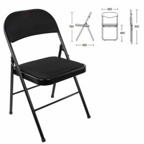 Стул складной BRABIX "Golf Plus CF-003 КОМФОРТ", чёрный каркас, чёрная ткань, 532889 в Соликамске - solikamsk.mebel24.online | фото 1