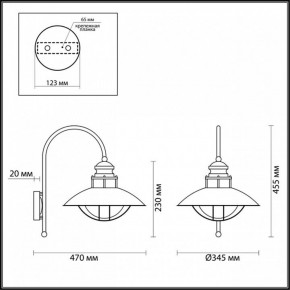Светильник на штанге Odeon Light Dante 4164/1WA в Соликамске - solikamsk.mebel24.online | фото 5