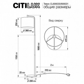 Торшер Citilux Тевин CL806031 в Соликамске - solikamsk.mebel24.online | фото 3