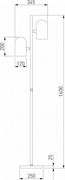 Торшер Eurosvet Bambola 01164/2 латунь в Соликамске - solikamsk.mebel24.online | фото 2