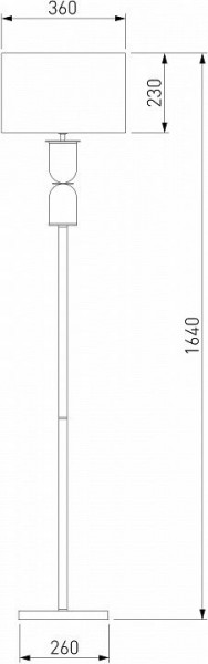 Торшер Eurosvet Caprera 01154/1 латунь в Соликамске - solikamsk.mebel24.online | фото 3