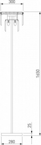 Торшер Eurosvet Elegante 01137/3 хром/прозрачный хрусталь Strotskis в Соликамске - solikamsk.mebel24.online | фото 2