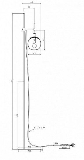 Торшер Maytoni Erich MOD221-FL-01-G в Соликамске - solikamsk.mebel24.online | фото 5