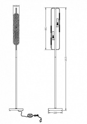 Торшер Maytoni Marmo MOD099FL-02G в Соликамске - solikamsk.mebel24.online | фото 2