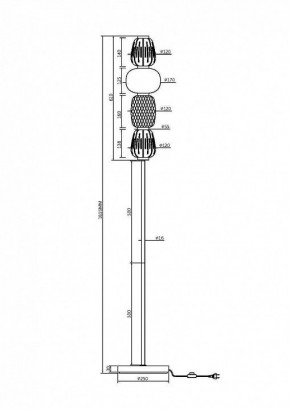 Торшер Maytoni Pattern MOD267FL-L32CH3K в Соликамске - solikamsk.mebel24.online | фото 2