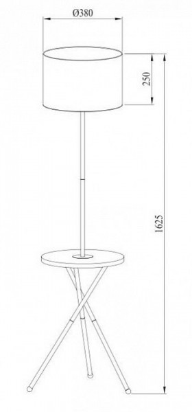 Торшер с полкой Arte Lamp Combo A2070PN-1BK в Соликамске - solikamsk.mebel24.online | фото 2