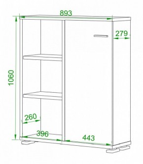 Тумба комбинированная Домино ПУ-50-2 в Соликамске - solikamsk.mebel24.online | фото 2