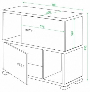 Тумба комбинированная Домино СБ-30/2 в Соликамске - solikamsk.mebel24.online | фото 2