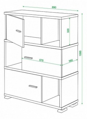 Тумба комбинированная Домино СБ-30/3 в Соликамске - solikamsk.mebel24.online | фото 3