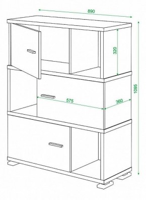 Тумба комбинированная Домино СБ-30/3 в Соликамске - solikamsk.mebel24.online | фото 3