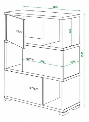 Тумба комбинированная Домино СБ-30/3 в Соликамске - solikamsk.mebel24.online | фото 2