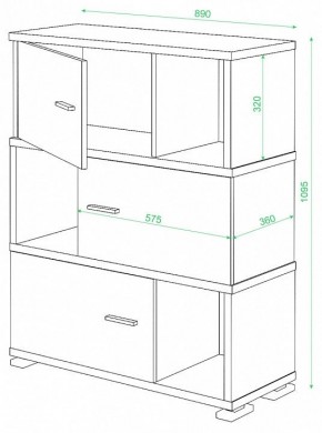 Тумба комбинированная Домино СБ-30/3 в Соликамске - solikamsk.mebel24.online | фото 2