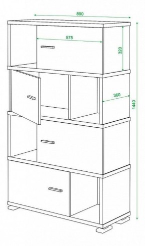 Тумба комбинированная Домино СБ-30/4 в Соликамске - solikamsk.mebel24.online | фото 3