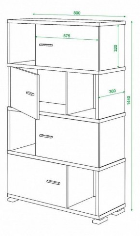 Тумба комбинированная Домино СБ-30/4 в Соликамске - solikamsk.mebel24.online | фото 2