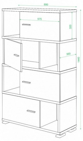 Тумба комбинированная Домино СБ-30/4 в Соликамске - solikamsk.mebel24.online | фото 3