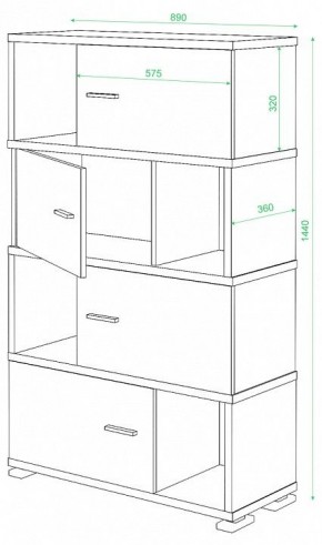 Тумба комбинированная Домино СБ-30/4 в Соликамске - solikamsk.mebel24.online | фото 2