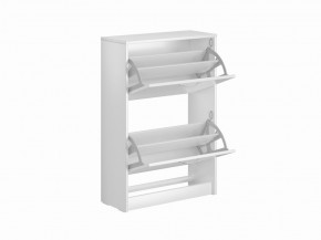 Тумба ОРИОН с двумя полками для обуви, цвет белый в Соликамске - solikamsk.mebel24.online | фото 2