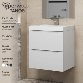 Тумба под раковину Uperwood Tanos 50 см, подвесная, белая матовая в Соликамске - solikamsk.mebel24.online | фото 6