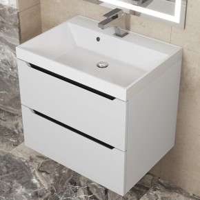 Тумба под раковину Uperwood Tanos 60 см, подвесная, белая/графит в Соликамске - solikamsk.mebel24.online | фото 10