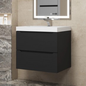 Тумба под раковину Uperwood Tanos 60 см, подвесная, черная матовая в Соликамске - solikamsk.mebel24.online | фото