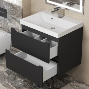 Тумба под раковину Uperwood Tanos 60 см, подвесная, черная матовая в Соликамске - solikamsk.mebel24.online | фото 2
