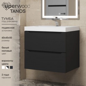 Тумба под раковину Uperwood Tanos 60 см, подвесная, черная матовая в Соликамске - solikamsk.mebel24.online | фото 3