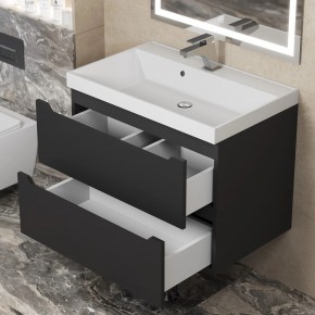 Тумба под раковину Uperwood Tanos 70 см, подвесная, черная матовая в Соликамске - solikamsk.mebel24.online | фото 2