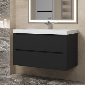 Тумба под раковину Uperwood Tanos 90 см, подвесная, черная матовая в Соликамске - solikamsk.mebel24.online | фото