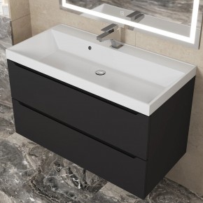Тумба под раковину Uperwood Tanos 90 см, подвесная, черная матовая в Соликамске - solikamsk.mebel24.online | фото 11