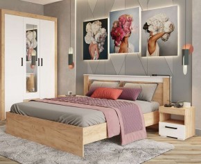 Тумба прикроватная Адель дуб крафт золотой/белый в Соликамске - solikamsk.mebel24.online | фото 3