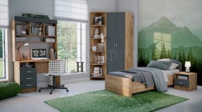 МАРТИНА Тумба прикроватная (Графит/Дуб крафт) в Соликамске - solikamsk.mebel24.online | фото 2
