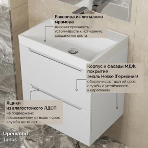Тумба с раковиной Uperwood Tanos 50 см, подвесная, белая матовая в Соликамске - solikamsk.mebel24.online | фото 6