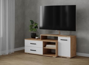 Тумба ТВ Парус-3 Дуб крафт золотой/Белый в Соликамске - solikamsk.mebel24.online | фото