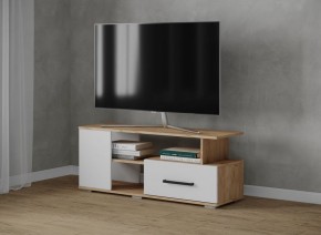 Тумба ТВ Парус-4 Дуб крафт золотой/Белый в Соликамске - solikamsk.mebel24.online | фото