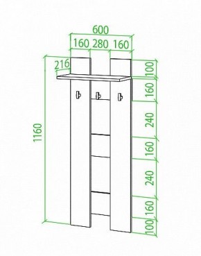 Вешалка настенная Toivo Веш в Соликамске - solikamsk.mebel24.online | фото 2