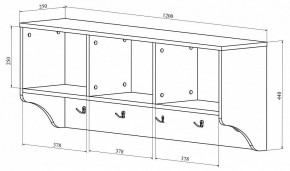 Вешалка-полка ДримСтар ДС-30 в Соликамске - solikamsk.mebel24.online | фото 2