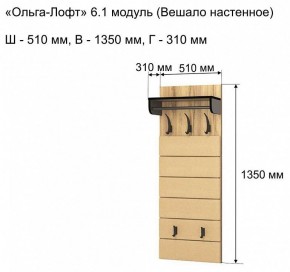 Вешалка-полка Ольга-лофт 6.1 в Соликамске - solikamsk.mebel24.online | фото 3