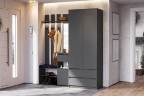 ДЕНВЕР Вешалка с зеркалом (Графит серый) в Соликамске - solikamsk.mebel24.online | фото